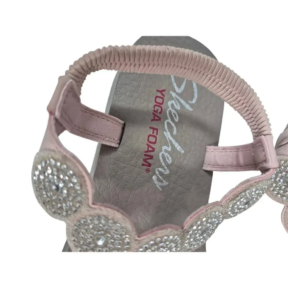 Skechers Meditation Women's Sz 9 Vegan Sling Back Sandals Yoga Foam Pink - Picture 4 of 5